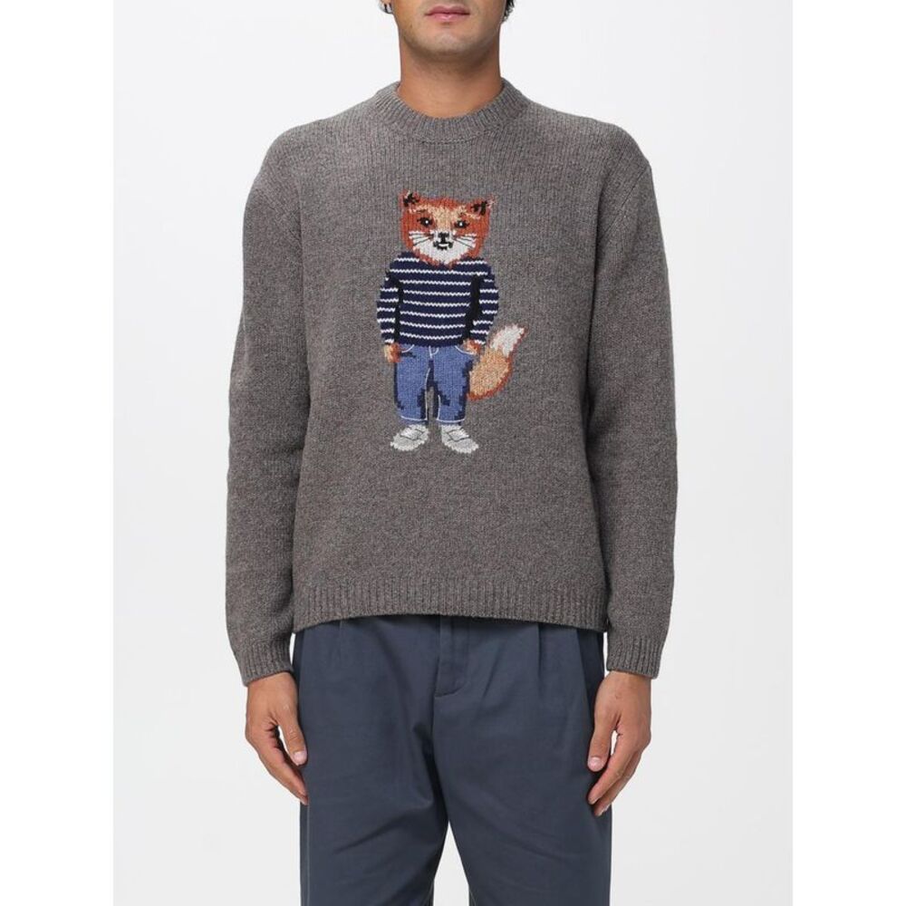 Maison Kitsune Sweater Men Grey